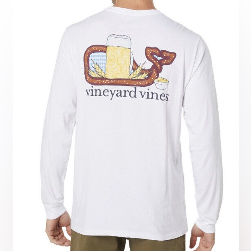 vineyard vines oktoberfest graphic long sleeve tshirt medium